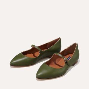 NIB Margaux Mary Jane Flats in Rosemary Green colorway 40M (9.5 US)